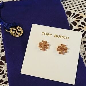 Tory Burch small logo stud color 654